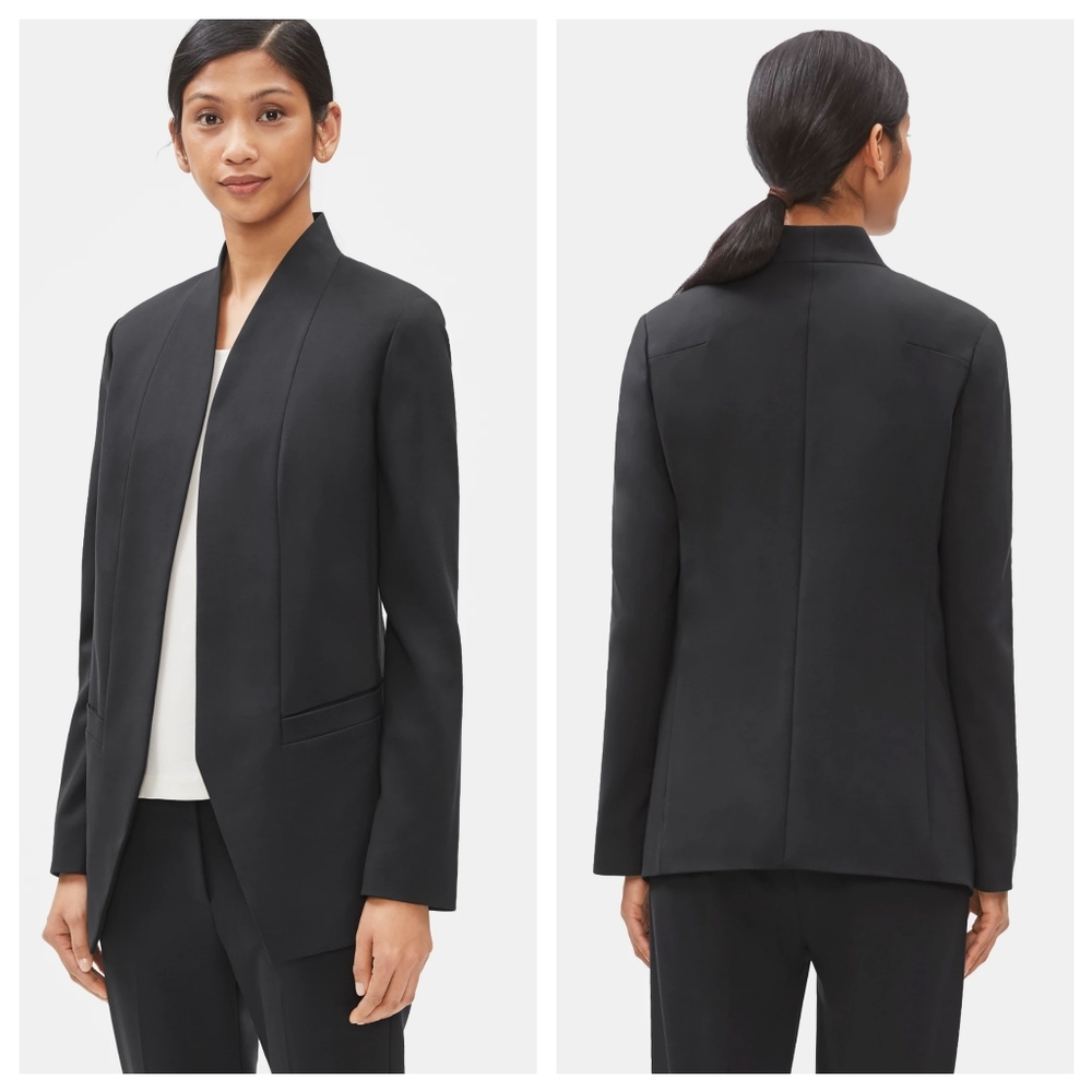 Eileen Fisher Blazer Jacket Tencel Stretch Size M